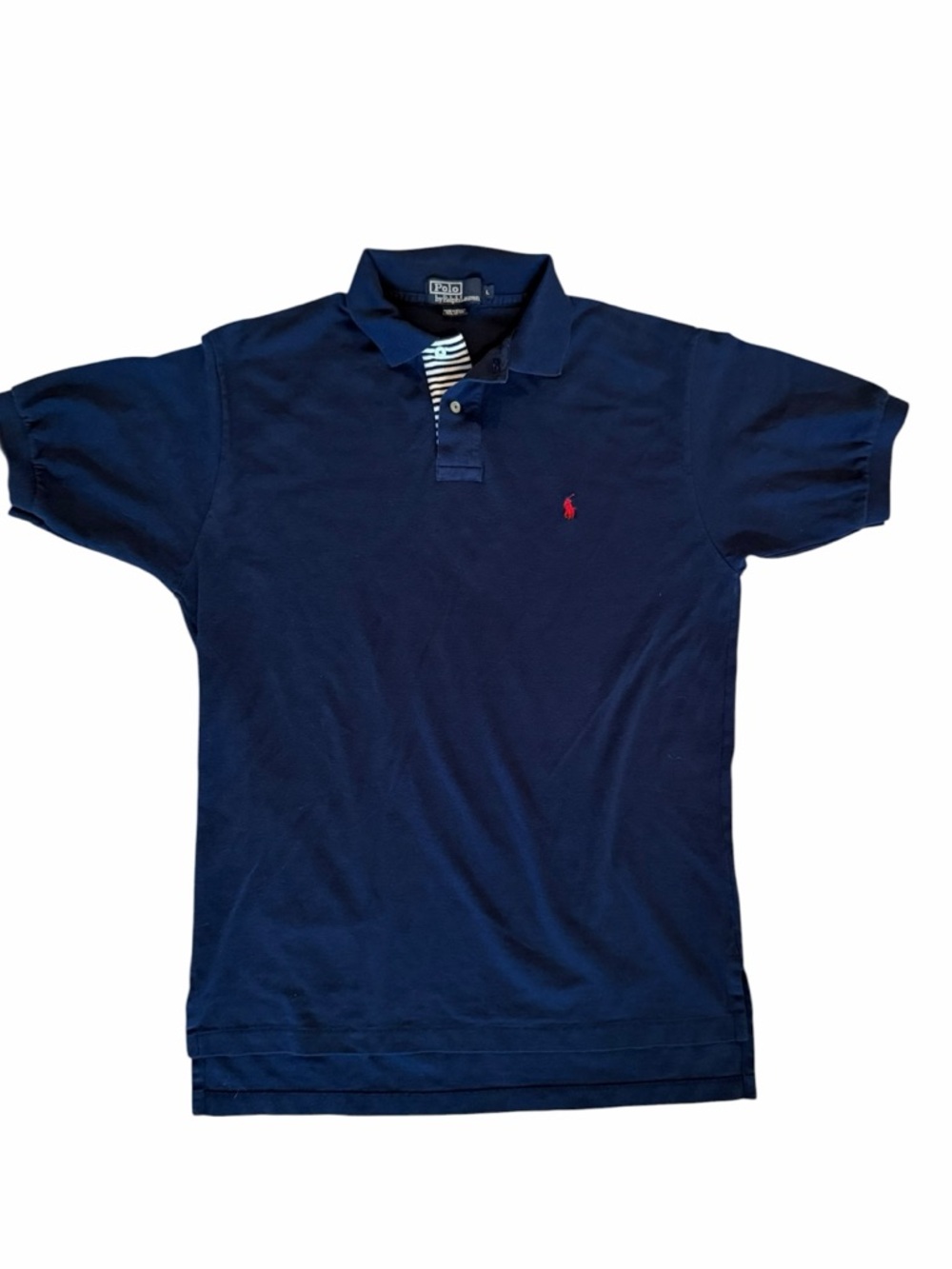 Polo by Ralph Lauren Navy Short Sleeve Cotton Polo Shirt size L